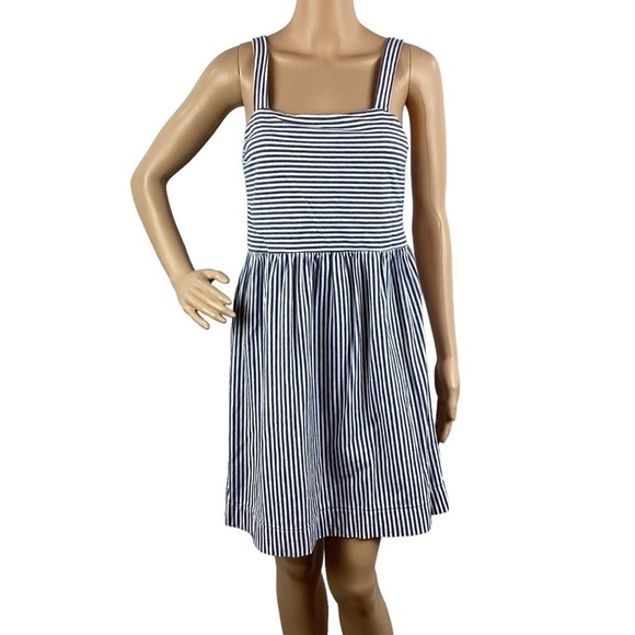 LOFT Blue Stripe Summer Dress Size S - Picture 1 of 7